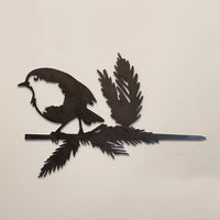 The Metalbird UK Robin Redbreast is a charming black Corten steel silhouette of the iconic bird on a leafy branch—perfect Valentine’s Day gift and stylish wall art.