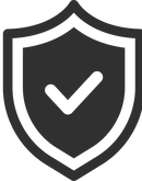The Shipping Protection icon for Metalbird UK features a black shield silhouette with a white check mark in the center, symbolizing security, protection, and verification.